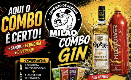 Post: Combo Gin com Gin Ópera, energético 2 L e gelos de sabor